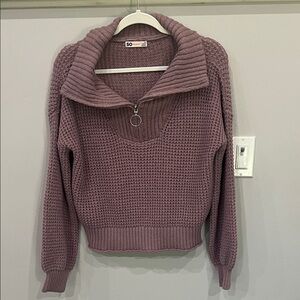 SO Women's Mauve Cowl Neck Sweater